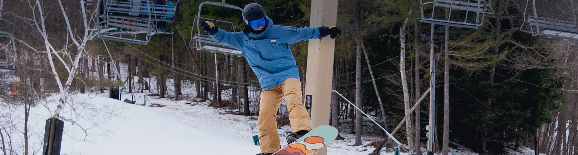 Snowboarder in Jiminy Park