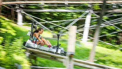 Mountain Coaster with girl rider
