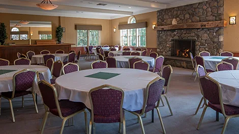 Crane lodge set-up for event