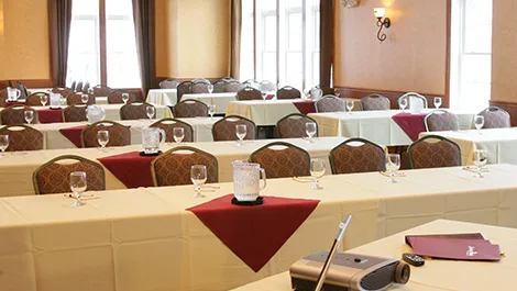 Greylock room set-up for event